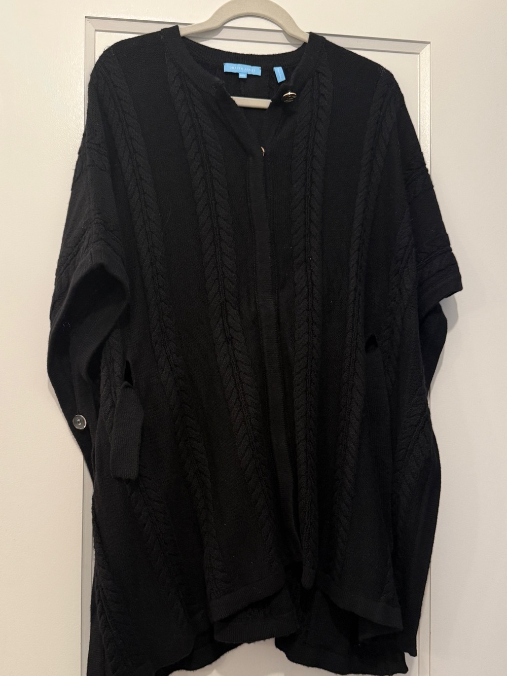 Black Cable Knit Cardigan with belt